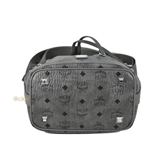 MCM Small Drawstring Visetos Coated Canvas Bag - Picture 4 of 12